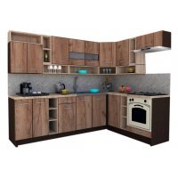 Bucatarie de Colt COSSY NEW 180-260 Dr. Wenge / Decor K004